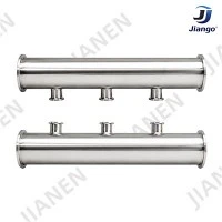 Edelstahlverteiler – 4 Zoll Tri-Clamp mit 3 Anschlüssen